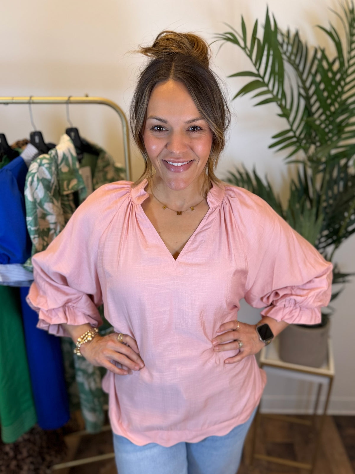 Effortless Ease Scalloped Blouse