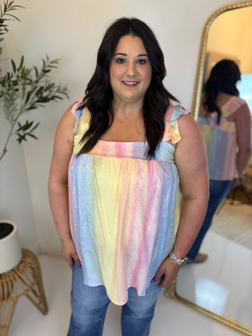 Sherbet Chic Square Neck Top - Plus