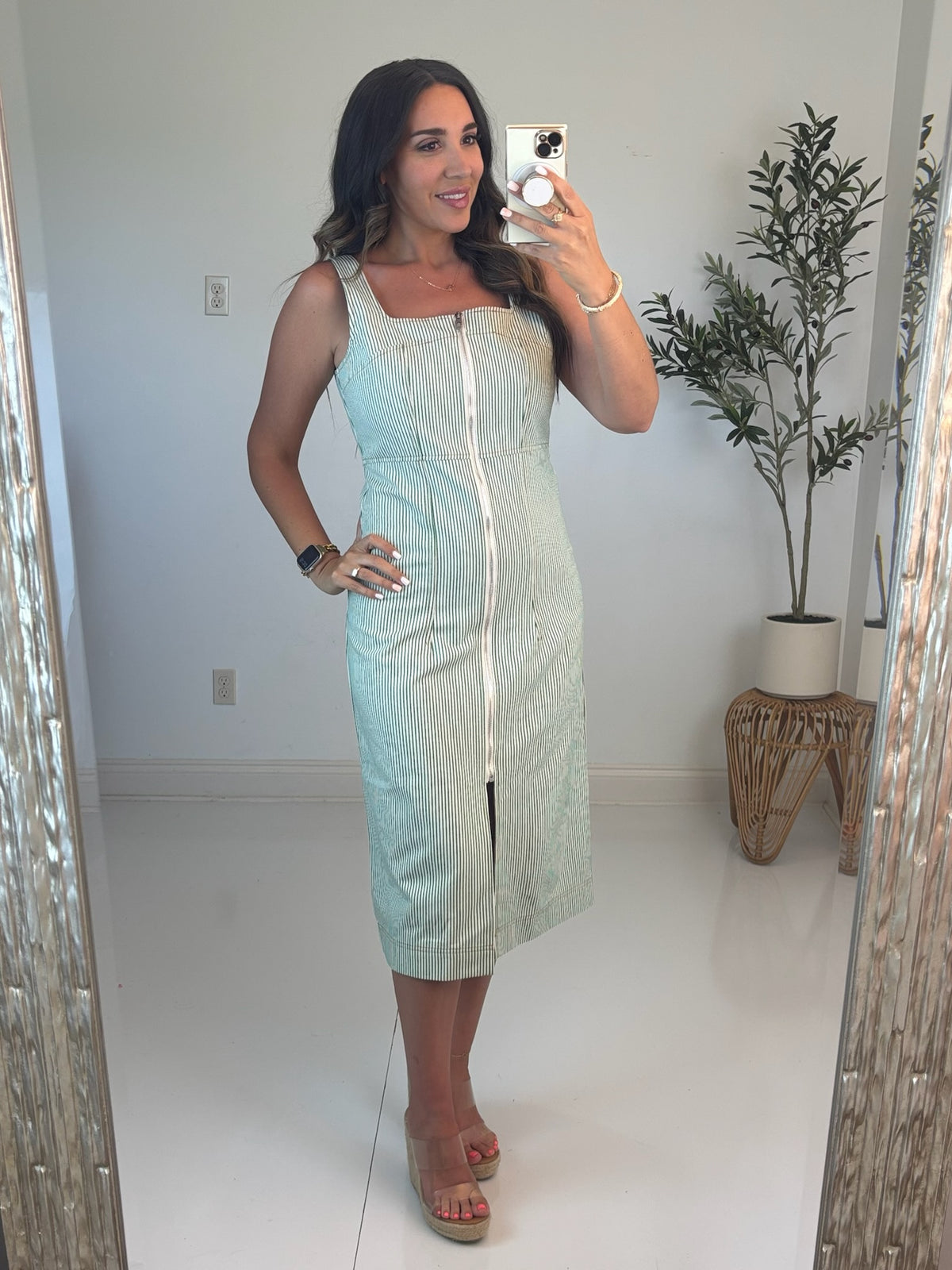 Lucky Stripe Sleeveless Dress