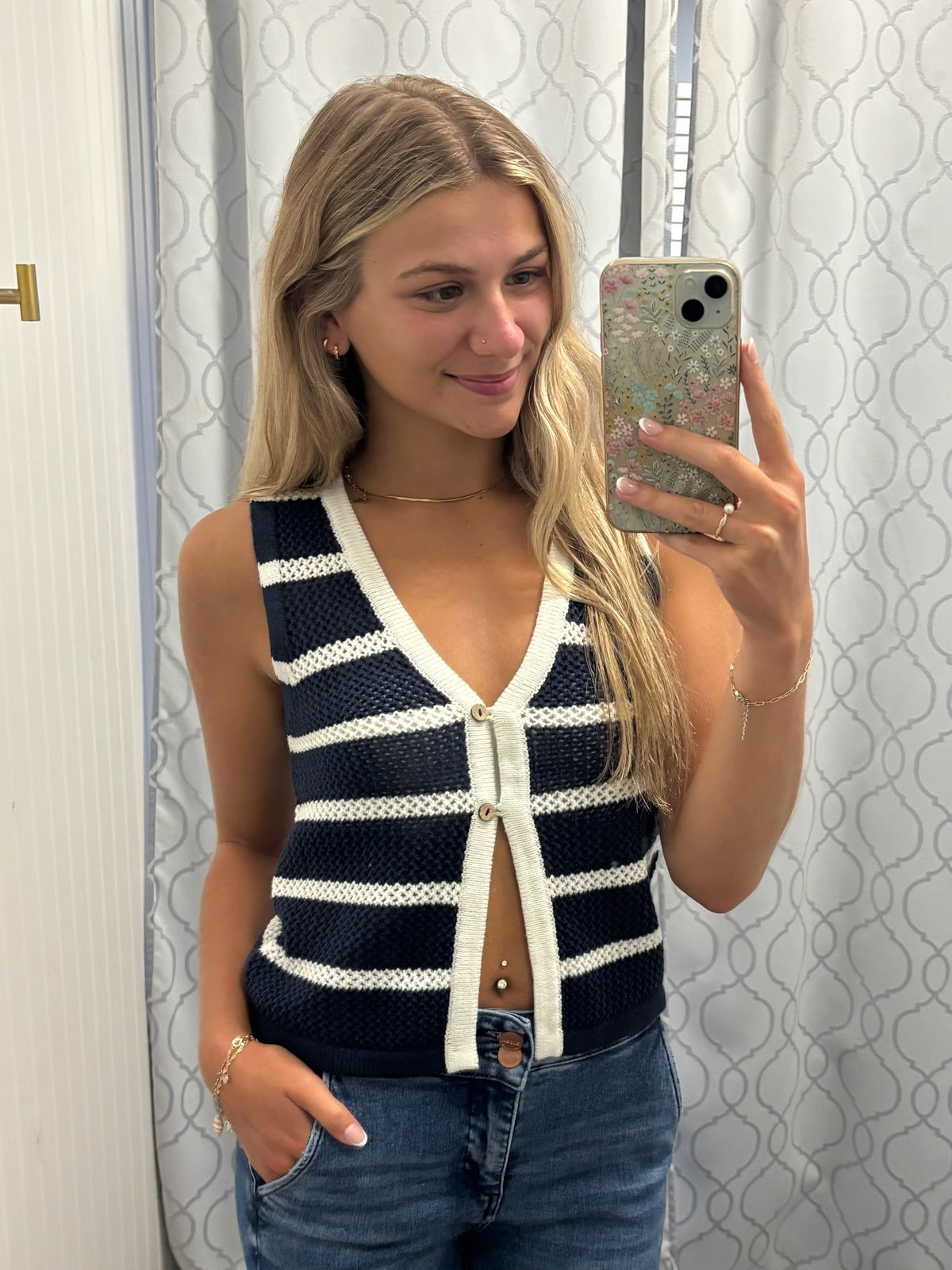 Beachside Striped Vest
