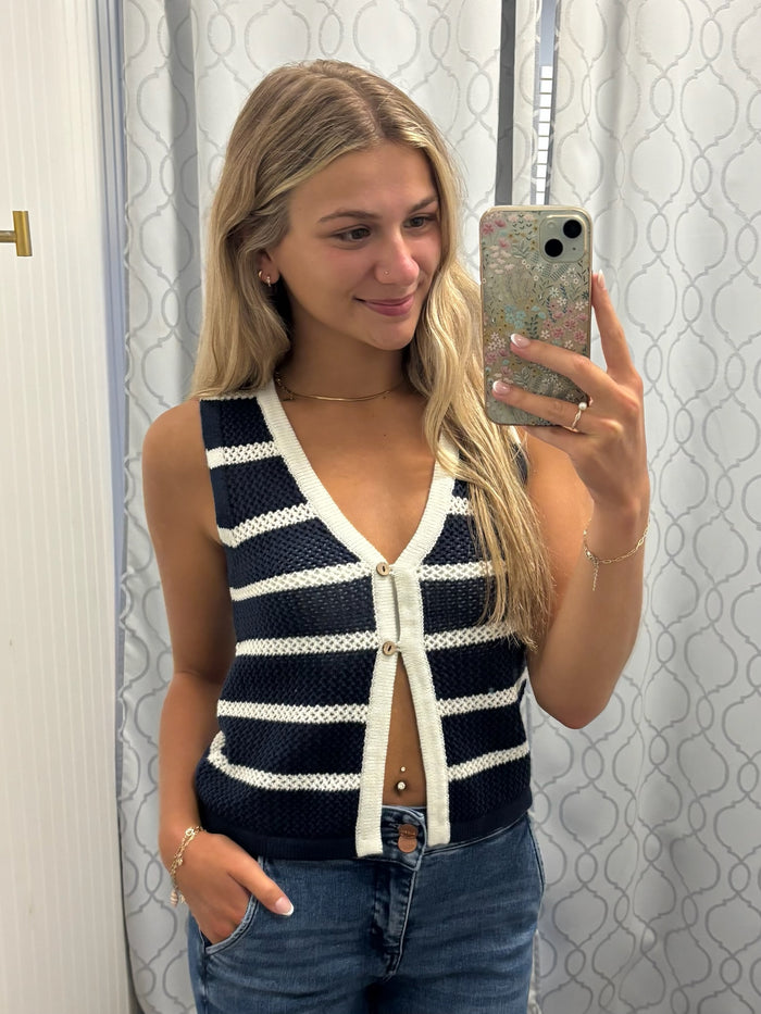 Beachside Striped Vest