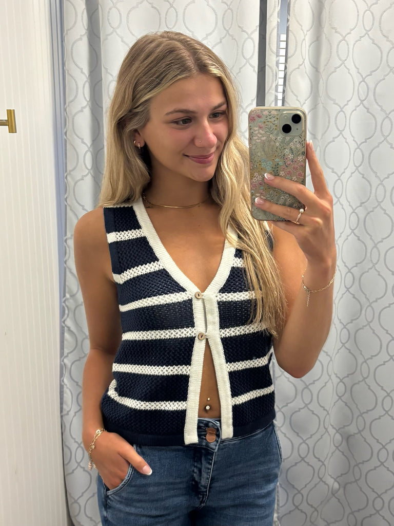 Beachside Striped Vest