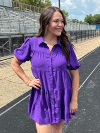 Final Score Button Front Dress