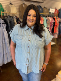 City Stroll Chambray Top - Plus