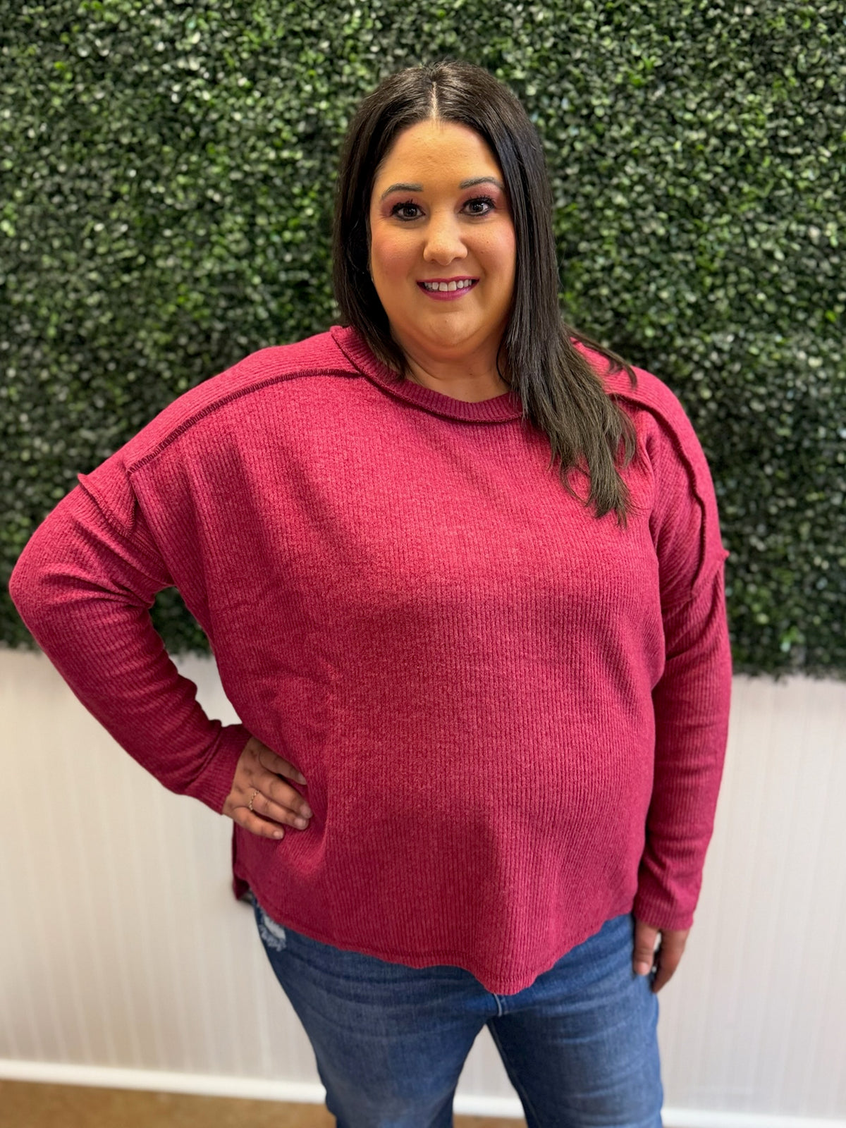 State of Comfort Ribbed Top - Plus