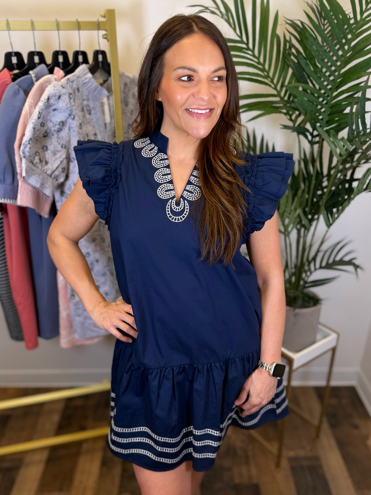 Everyday Poise Embroidered Dress