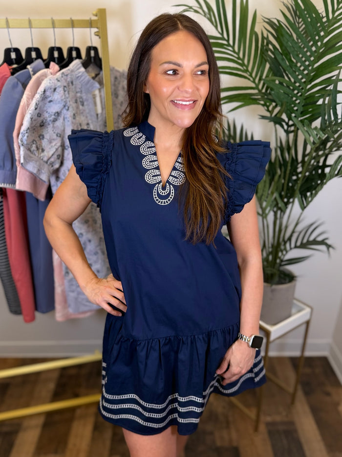 Everyday Poise Embroidered Dress