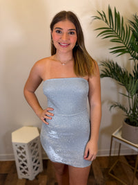 Silver Lining Strapless Dress