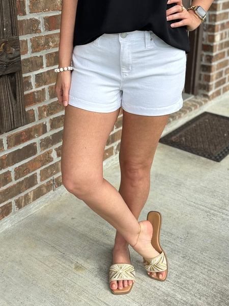 White Denim Short -WannaBettaButt YMI