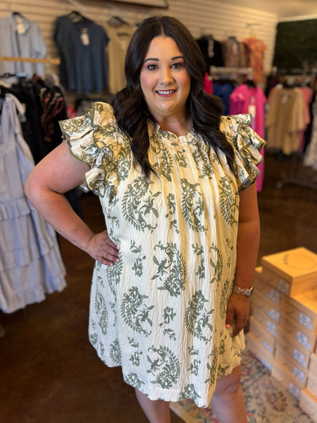 Romance Me Mock Neck Dress - Plus