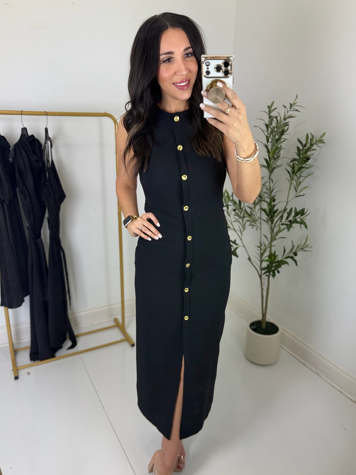 Signature Style Button Front Dress