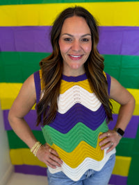 Bead Toss Sleeveless Knit