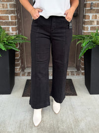 Hazel Tummy Control Cropped Wide Leg Jean - Risen
