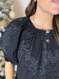 Tinsel and Twirl Jacquard Dress