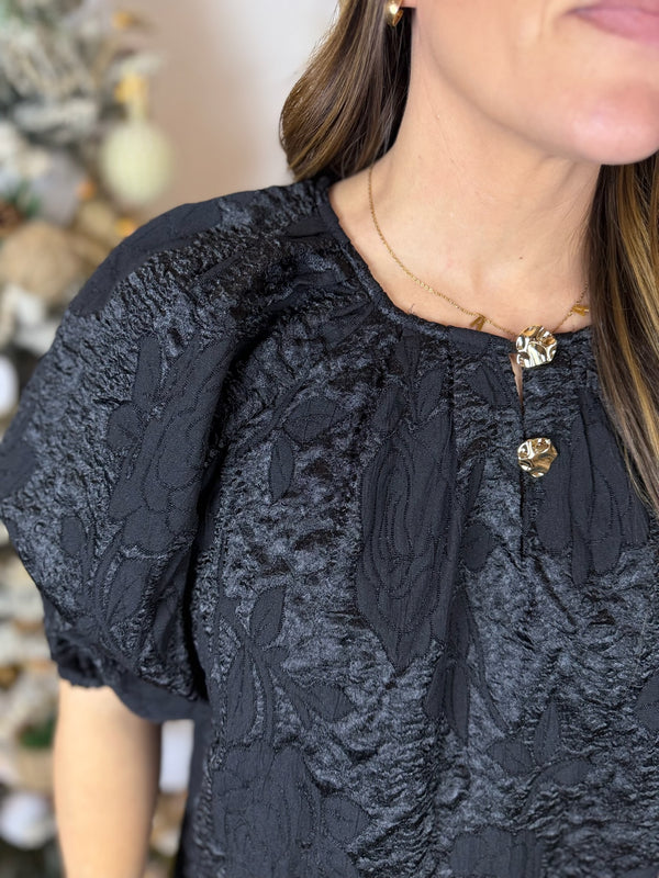 Tinsel and Twirl Jacquard Dress