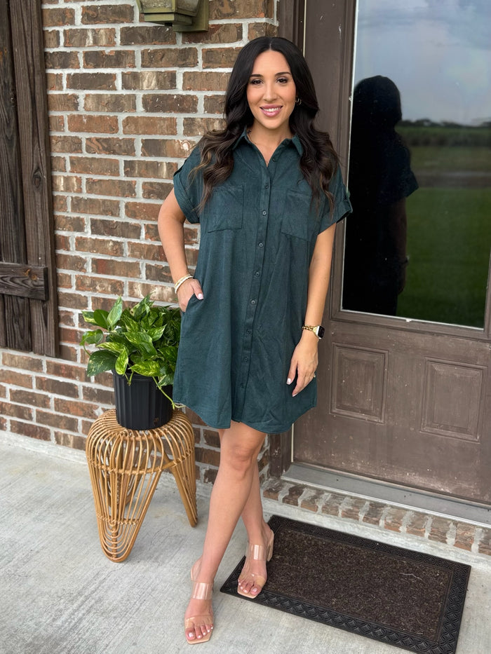 Forest Envy Shirt Dress