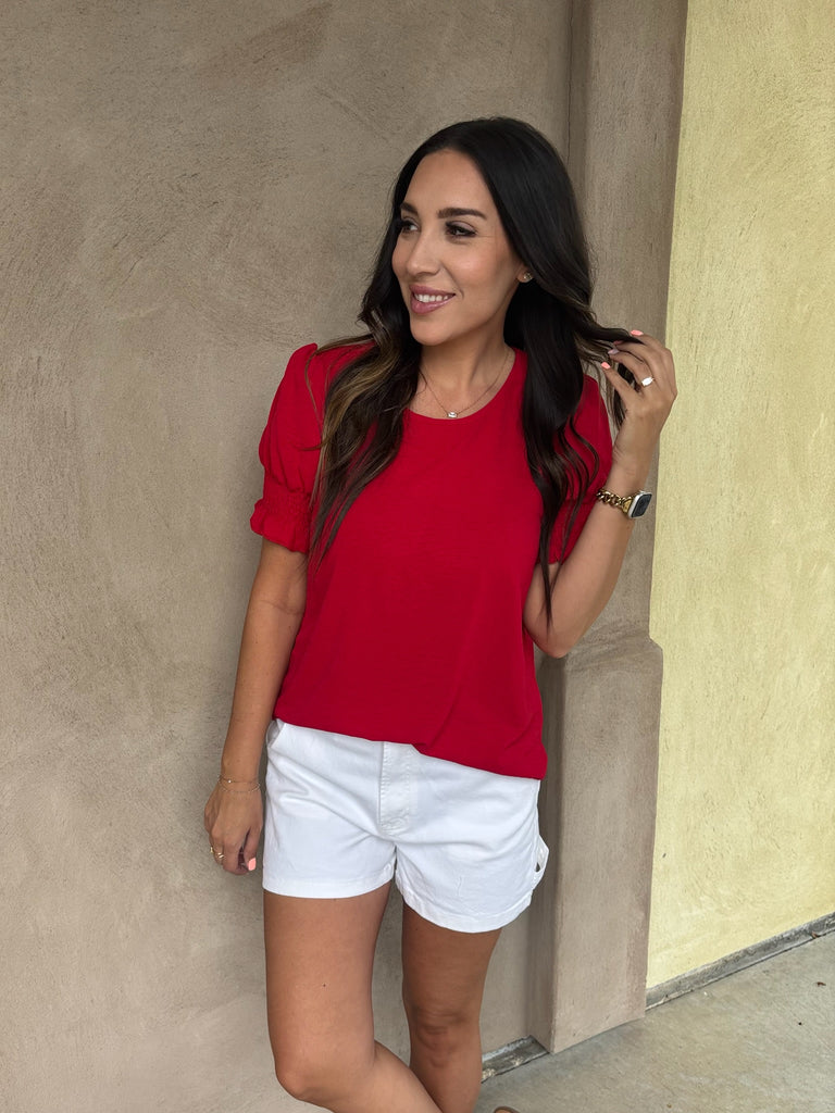 Saoirse Smocked Sleeve Top