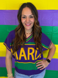 Mardi Party Knit Top