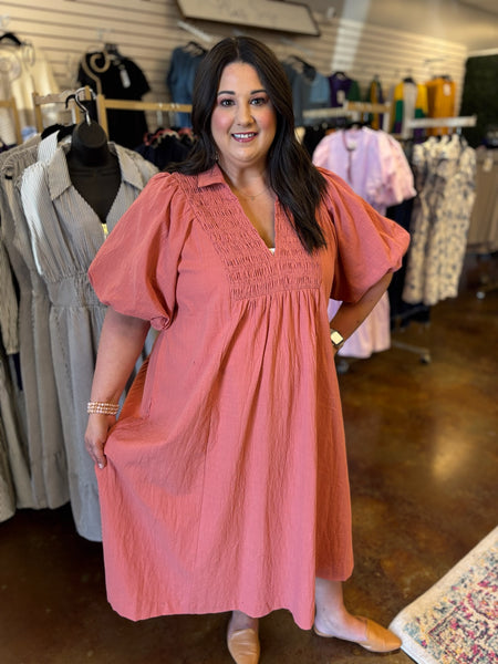 Sunday Brunch Midi Dress - Plus