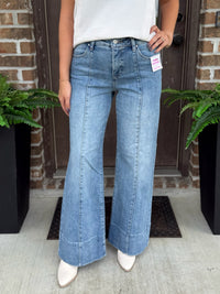 Alma Ankle Wide Flare Tummy Control Jean - Risen