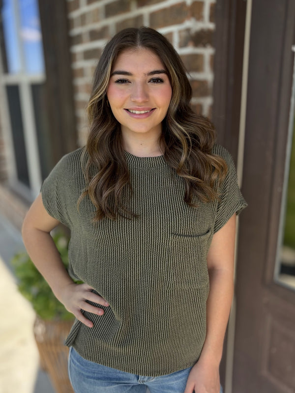 Cabin Retreat Ribbed Top