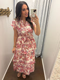 Palm Pop Midi Dress