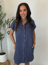 Seasonal Shift Button Front Dress