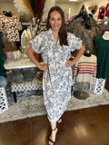 On the Boulevard Midi Dress