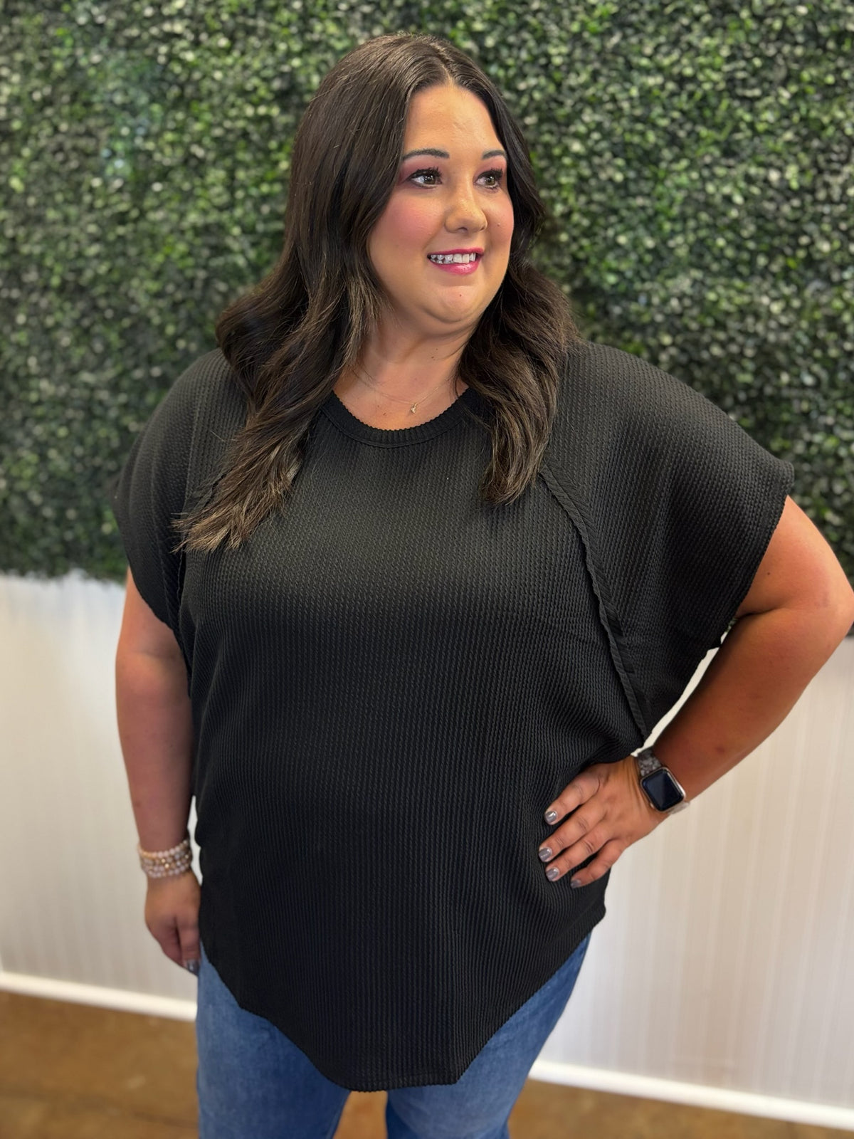Easy Radiance Ribbed Top - Plus