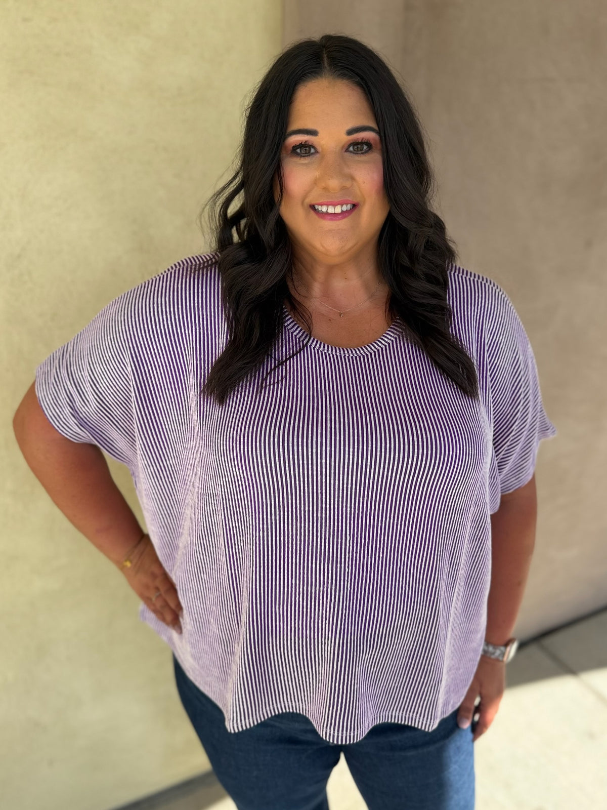 Classic Lines Ribbed Top - Plus