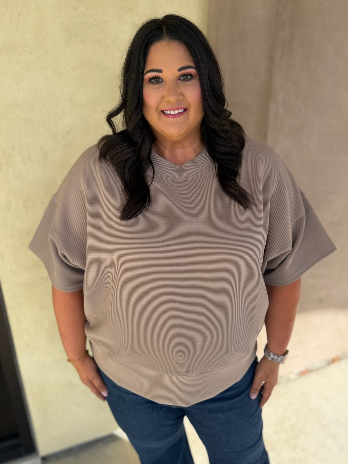 Off Duty Ribbed Top - Plus