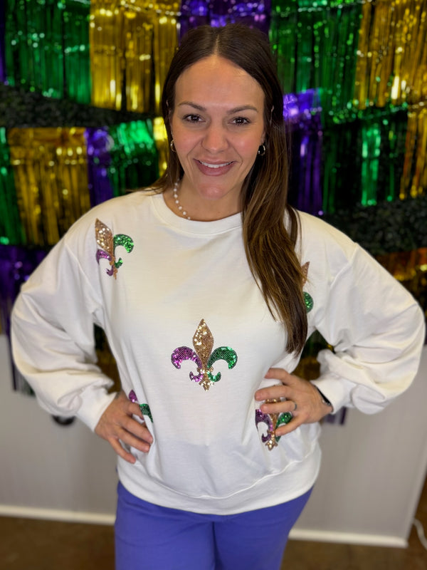 Fleur de Fun Sequins Top