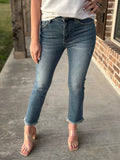 Mollie Raw Hem Straight Leg Jean - Risen