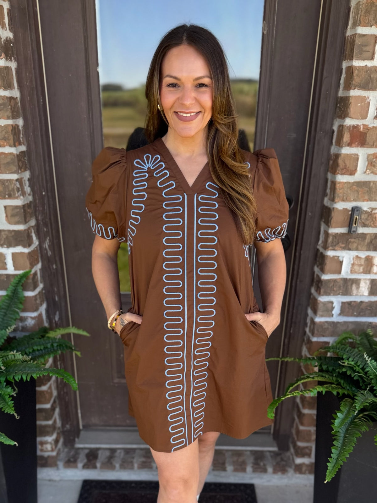 Timeless Intentions Mini Dress - Brown