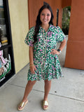 Aria Abstract Print Dress