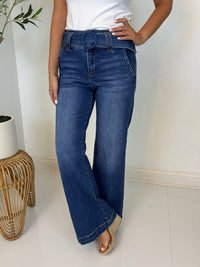 Wynona Wide Leg Tummy Control Jean - Risen