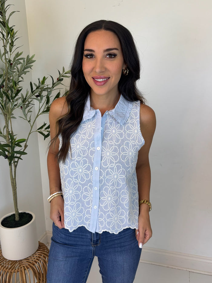 Late Blooms Embroidered Blouse