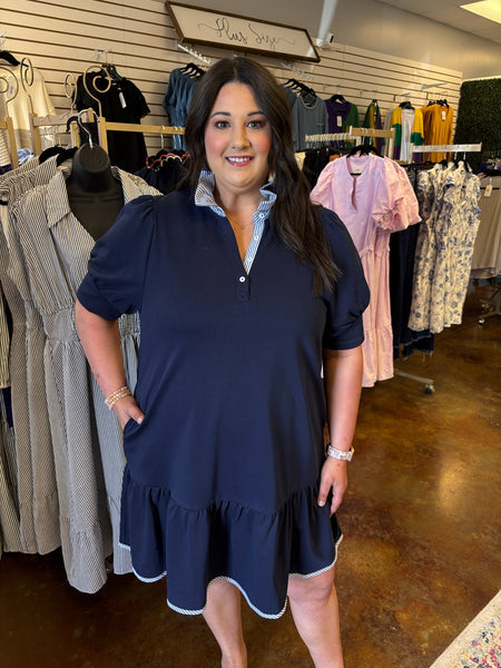 Keep it Classy Collared Dress - Plus