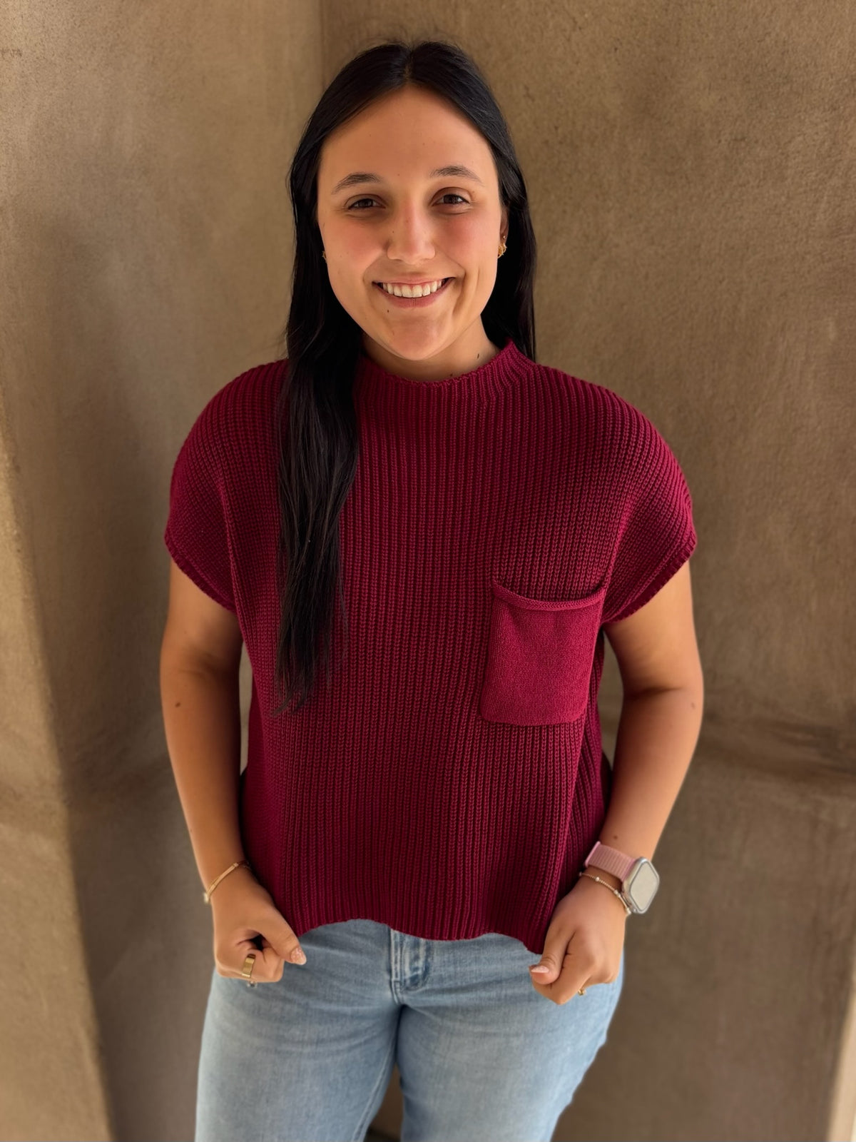 Cozy Cues Mock Neck Top