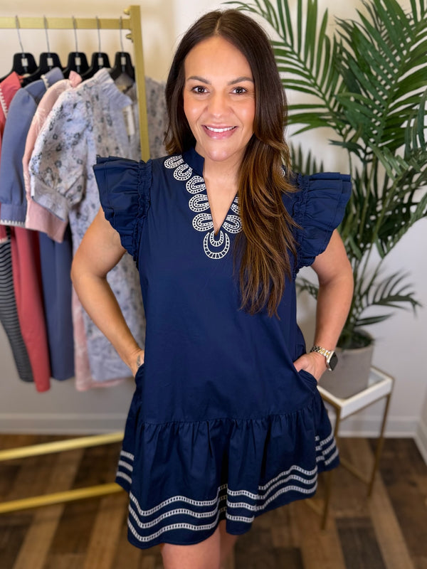 Everyday Poise Embroidered Dress