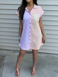 Sherbet Color Block Dress