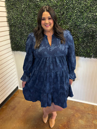 Dreamy Depths Tiered Dress - Plus