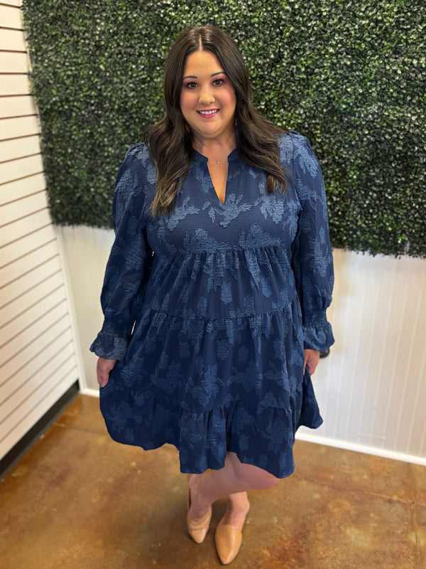 Dreamy Depths Tiered Dress - Plus
