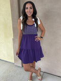 Sideline Sass Smocked Dress