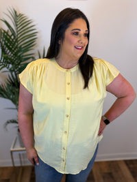 Fresh Feeling Ruffle Sleeve Top - Plus