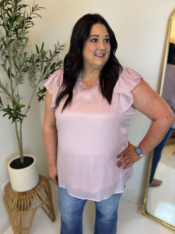Stylish Soiree Cap Sleeve Top - Plus