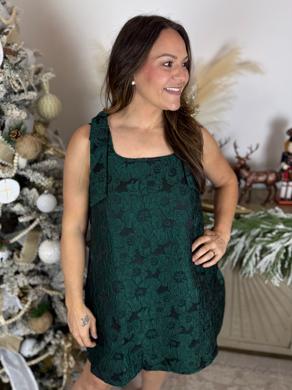 Holiday Soiree Jacquard Dress