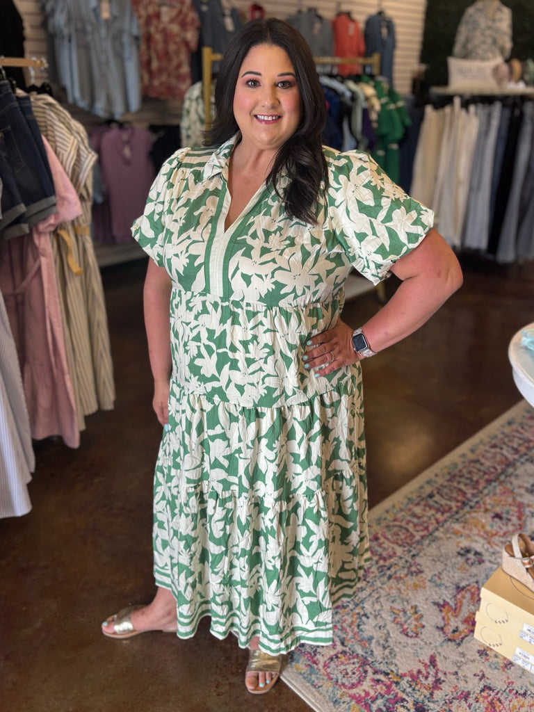 Botanical Babe Midi Dress - Plus