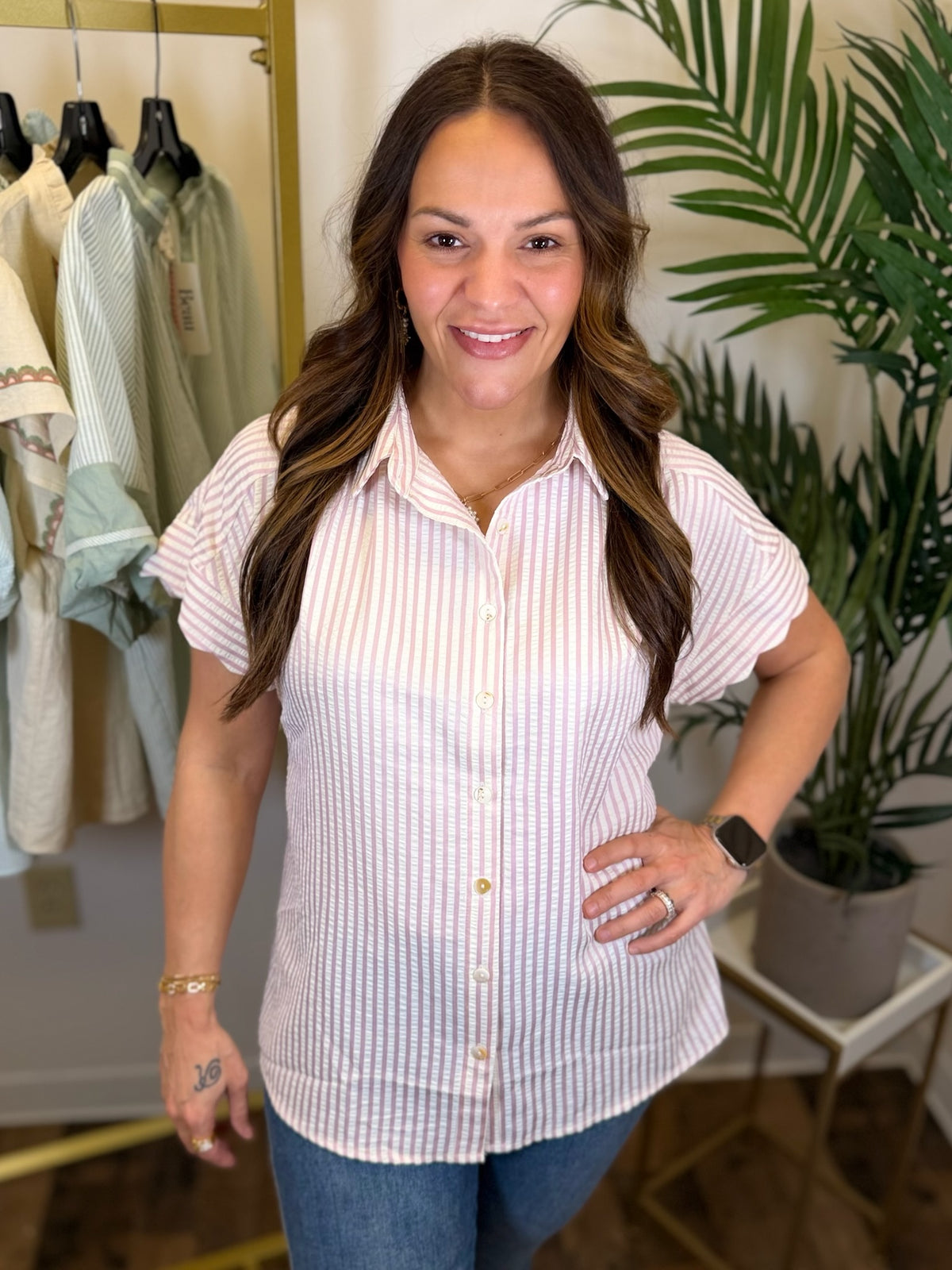 Sunday Garden Scalloped Top
