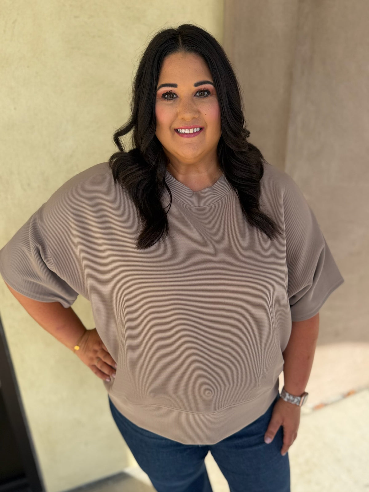 Off Duty Ribbed Top - Plus